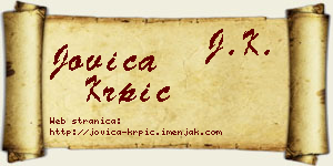 Jovica Krpić vizit kartica